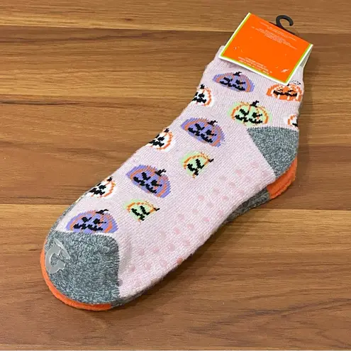 Hallmark 2 pairs Pumpkin Black Cat Non-skid Halloween Anklet Socks Size 4-10