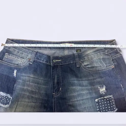 Zco Jeans Plus Size 20 Boyfriend Patchwork Super Cute Skinny Ankle