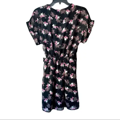 All in Favor Simone Floral Wrap Mini Dress, Size XS, NWT