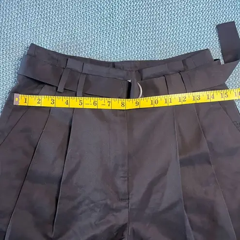 Elizabeth and James Rock Casual Belted Pleated/Cuffed Pants in Black. Size 8 NEW