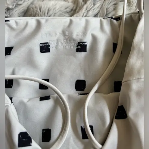 Stone Fox Swim Shanti One Piece in Off White/Black, Size Large