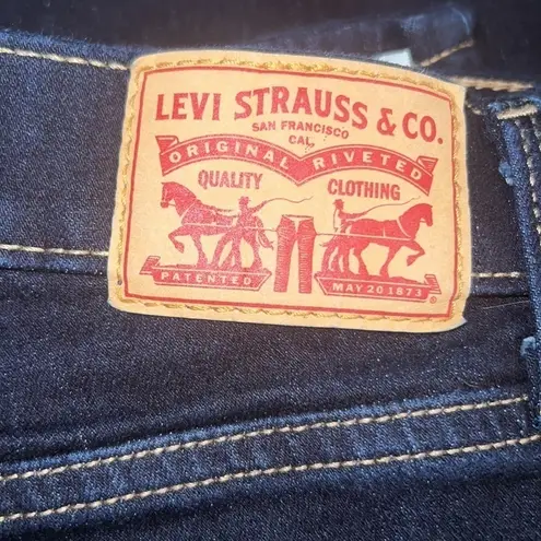 Levi Strauss & CO. Levi Strauss Co Womens Dark Wash Skinny Jeans Size W27 L28 Waterless Technology