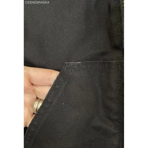 Berne Black Men's Canvas Jacket Highland Duck Hooded Workwear HJ51BK