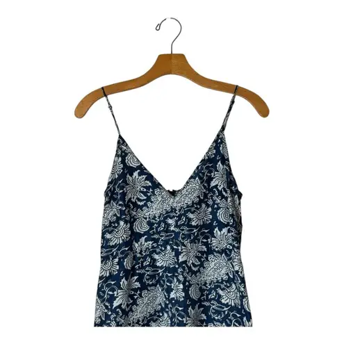 Apiece Apart Apiece Apart Jumsuit Women 4 Blue Silk Floral Paisley Ostrea Tank Boho Cottage