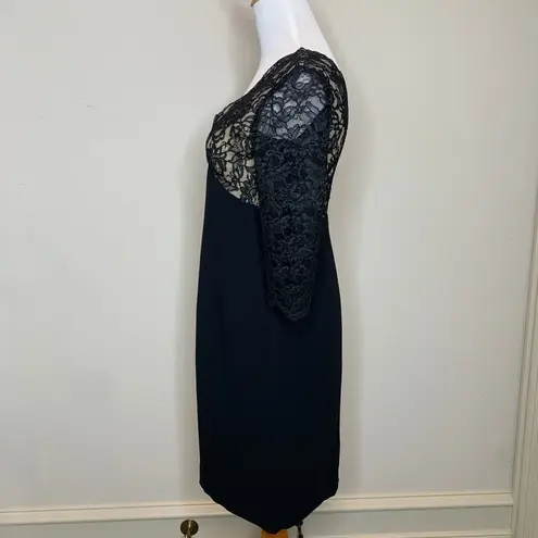 NWOT Vintage Cocktail Dress Lace Black Sleeves Sz 2 Petite