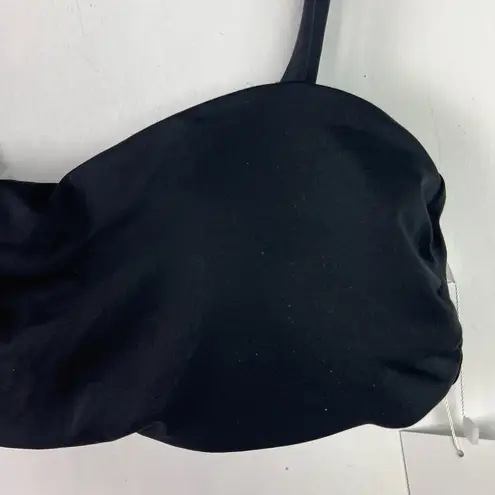 ANDIE NWT Swim The Newport Top Bikini Top Flat Black Size Large L NEW