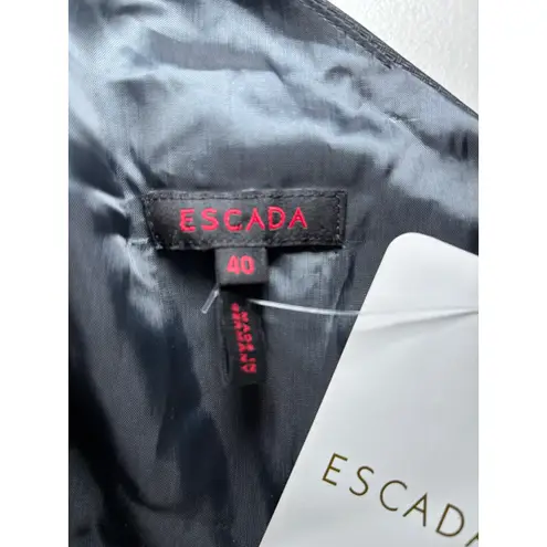 Escada NWT Gray Wool Silk Cocktail Dress 10 Lined V