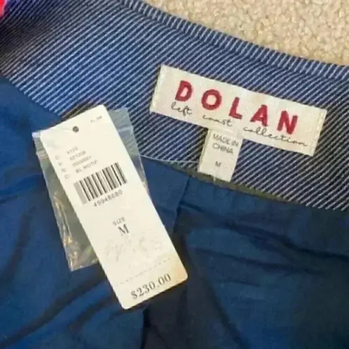 Anthropologie Dolan left coast Piccadilly blue striped jacket Size M