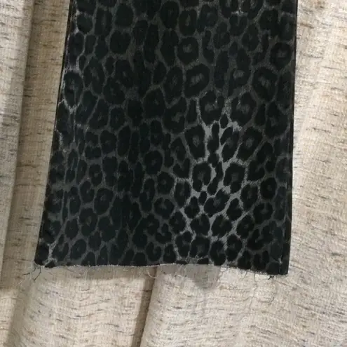 Black Orchid Los Angeles Chrissy Kick Flare Leopard Print Jeans