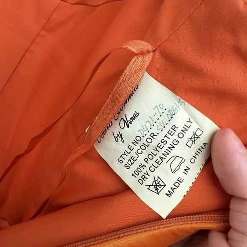 Bella Formals by Venus Orange Fit & Flare Formal Mini Dress Women XS