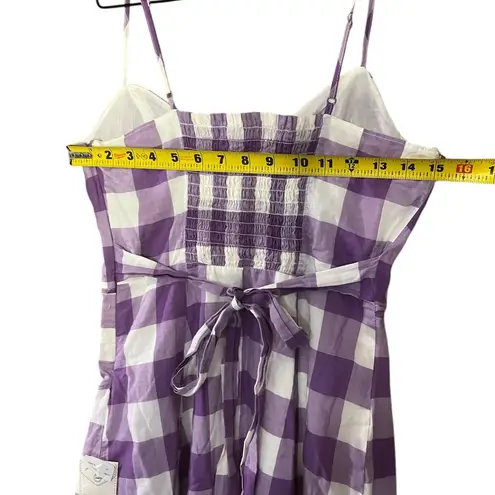 Heritage 1981 Cotton Purple and White Sleeveless Casual Sundress