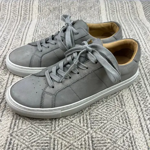 GREATS Royale Court Sneakers Gray Nubuck Leather Minimalist Low Top Casual Shoes Size 8.5