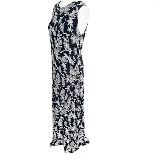 Ronni Nicole Floral Sparkly Maxi Dress Jersey Knit Holiday Special Occasion M/L