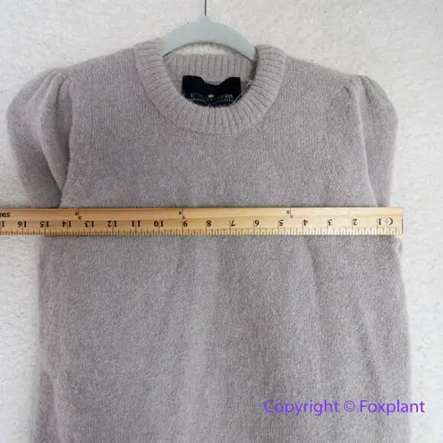 New! DESIGNER REMIX CHARLOTTE ESKILDSEN tyler Short Sleeve Wool Blend Sweater Gray