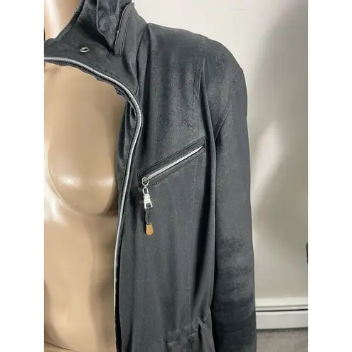 Weatherproof Jacket Black Removable Hood Zip Front Womens Midi Coat M B-R