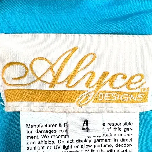 Alyce Designs Blue Sleeveless Ball Gown 4 Beaded Formal Sweet 16 Quinceañera