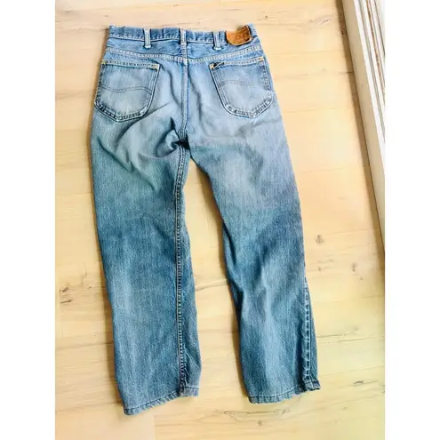 Lee Vintage  Jeans Size   Distressed Holes Made in USA Cropped 30 x 37