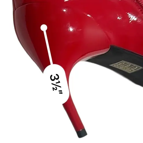 Jeffrey Campbell  Glossy Red GABRIEL Point toe Ankle Boots Bootie Size 10 - Image 8