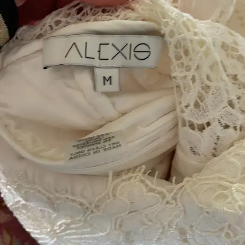 Alexis grecian lace guipure white jumpsuit