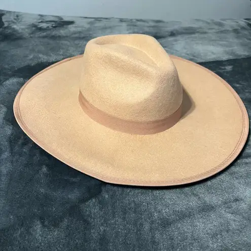 Michael Stars Wide Brim Tan Cream Wool Hat