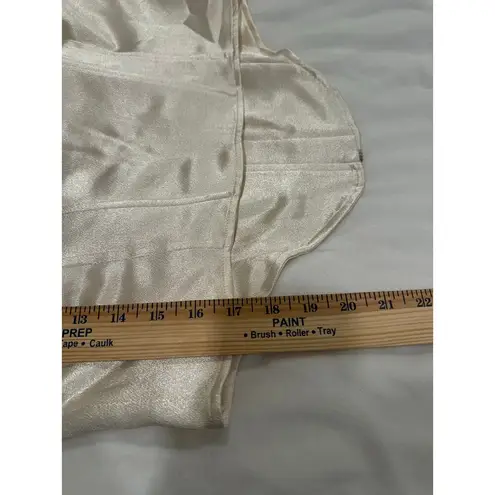 Future Collective with Kahlana Barfield Brown Bustier Corset Top Cream Size 16