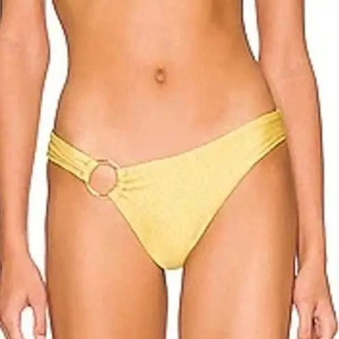 PQ SWIM PILYQ Swim Bottoms Size Medium NWT Eden Ring Full Gold Coast Teeny Swim Yellow
