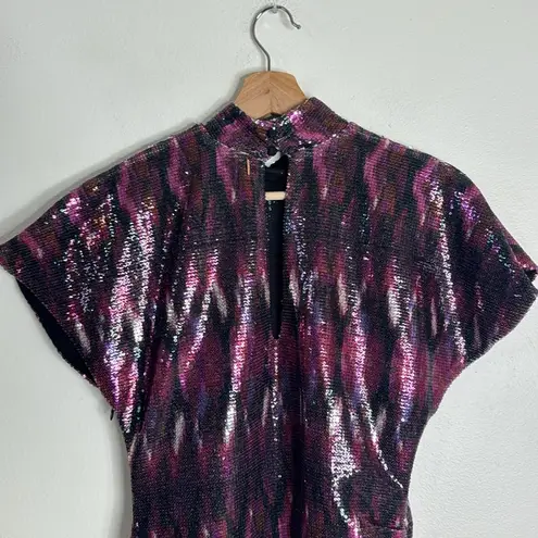 MISA Los Angeles Divia Dress in Fuchsia Ikat Sequin size XS ladies