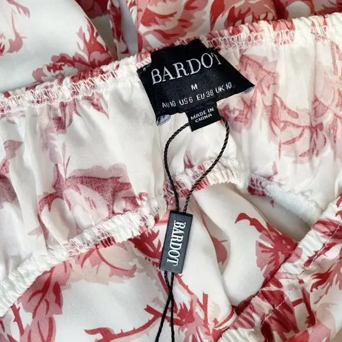 Bardot NWT Dress Eden Floral Minidress Red & White Print Women’s Size Medium NEW