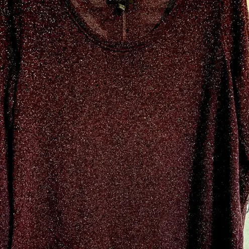 Lane Bryant Asymmetrical Sparkly Purple Sweater