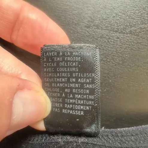 Free Press Ribbed Faux Snap Detail Bralette Bra Top Size Medium Black