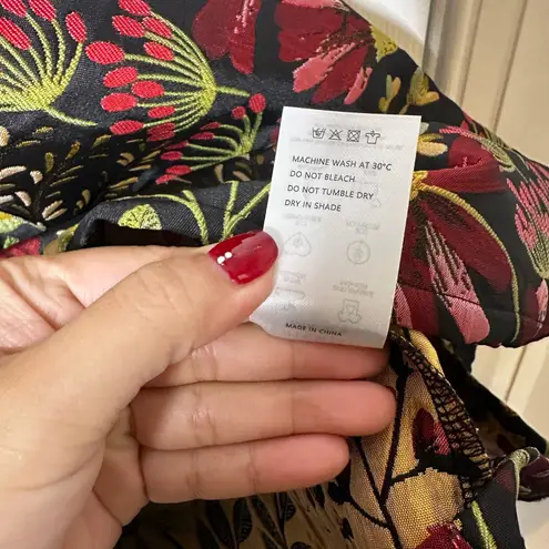 Chicwish Cheerful Daisy Field Jacquard Pleated A-Line Midi Skirt Sz XXL NEW