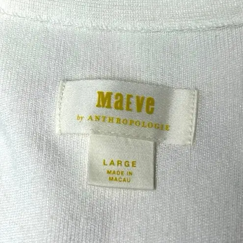 NWT Maeve By Anthropologie Women’s Oversized Muscle Sweater Vest Ivory Size L Size L