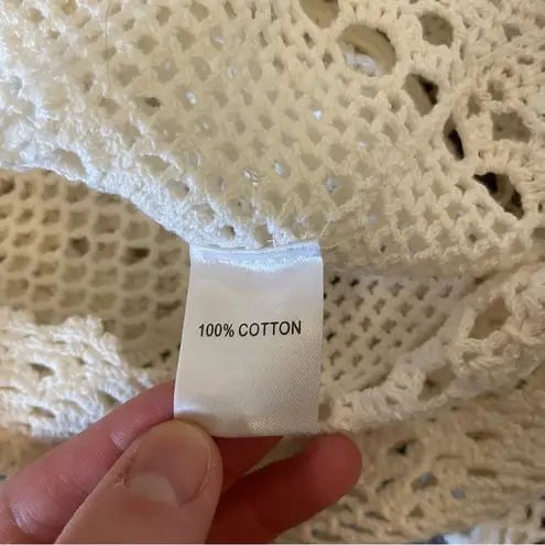 Rat & Boa White Crochet Resortwear Dress Medium