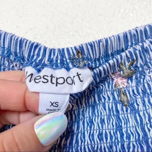 Westport Off the Shoulder Floral Embroidered Top Size XS