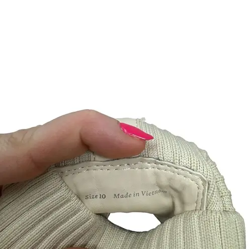 Dolce Vita CLEAR Linza Ivory Leather Chelsea Ankle Booties Chunky Y2K Womens 10