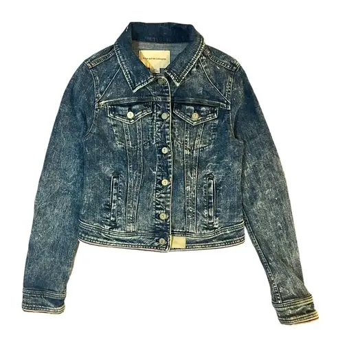 Pilcro and the Letterpress  Jean Jacket Stretchy Distressed Medium Wash Women Small