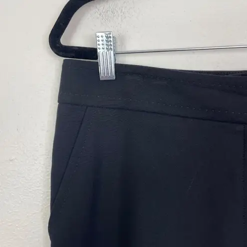 Escada Woman's 40/ US 10 Black High Waisted Cropped Cuffed Career Trouser Pants