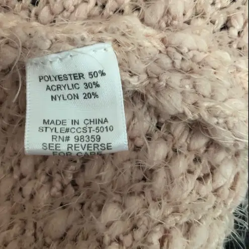 eyelash boat neck, super soft Cozy Pink Sweater by Rhapsody large loop