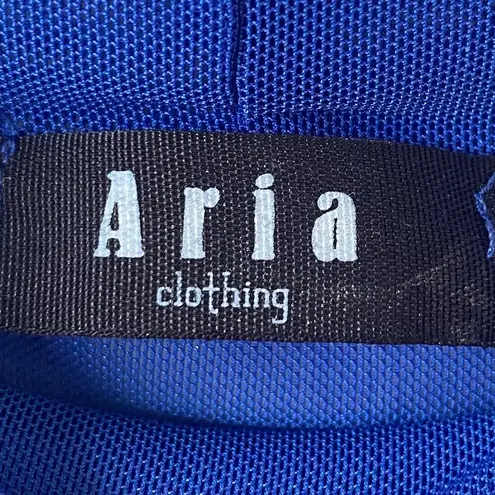 ARIA CLOTHING Sheer Mesh Sleeveless Bodysuit Size Small Blue Going Out Sexy