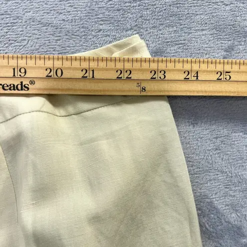 Nine & Co. Linen Blend Straight Leg Lined Cargo Pants Womens 24W Beige