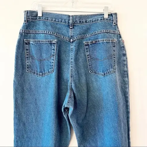 Vintage Chic Mom Jeans Plus Size 18 Cotton Denim High Waist Cheeky Bootie 90s Blue