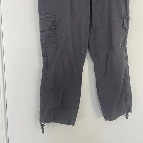 Social Standard by Sanctuary Women's XL Scout Poplin Surplus Cropped Cargo Pants Gray