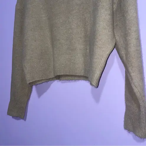 Truth by Republic Wool Blend Sweater Women Size S Oversized Coastal Boho Neutral Tan