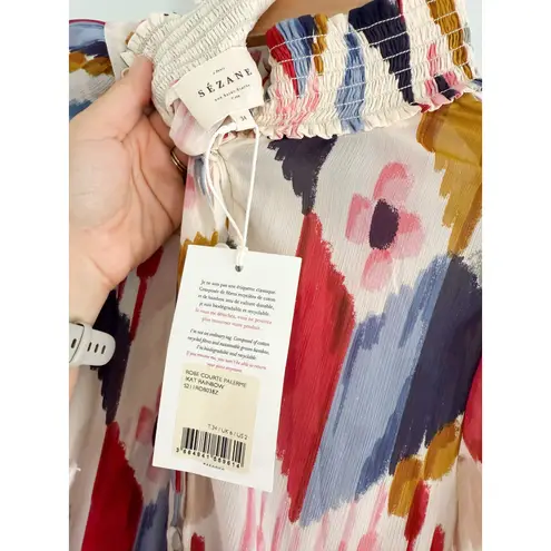Sézane Sezane | NWT Palerme Dress in Ikat Rainbow | Sz 34 / US Sz 2