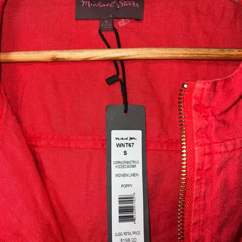 Michael Stars Red Utility Jacket with Adjustable Hem