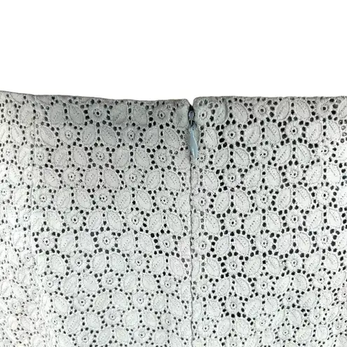 Orla Kiely Gray Eyelet Lace Two Piece Skirt Suit Set Size 4