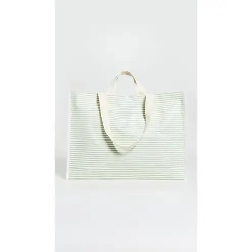 Sunnylife Carryall Beach Bag in La Palma Sage Stipe New Womens Tote Shopper Green