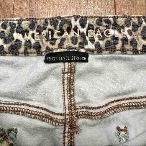 American Eagle  Leopard Print High Rise Jeggings Next Level Stretch Skinny Sz 22