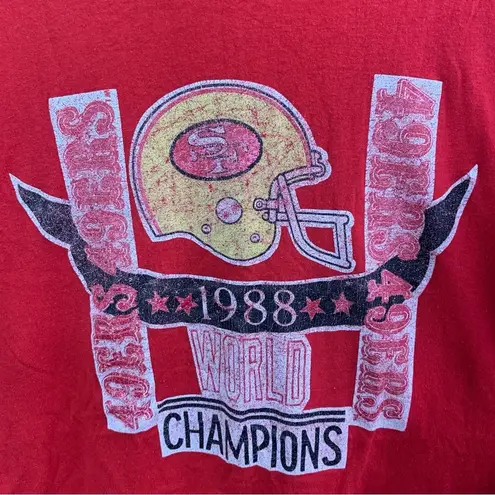 Champion Vintage  San Francisco 49ers Single Stitch Tee T-shirt Size XL 1988