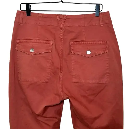 Veronica Beard Women’s Arya Straight Leg High Rise Pants Terracotta Size 30/10